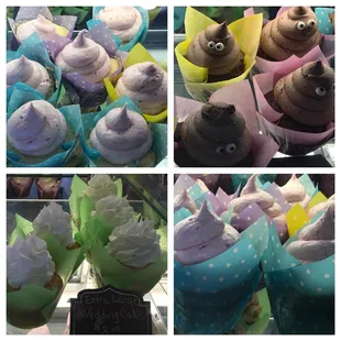 a variety of cupcakes
