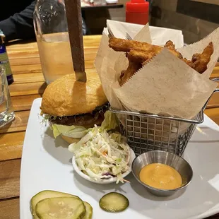 Beyond burger and sweet potato fries