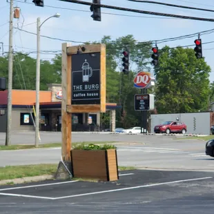 the intersection of a street