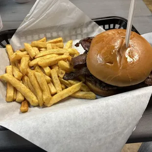 Black and The Black &amp; Blue Burger.