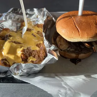 Amazing mushroom cheeseburger