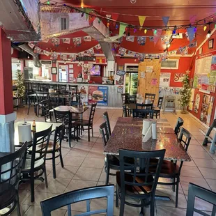 Inside dining area...