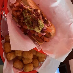 Jumbo Mexican hot dog