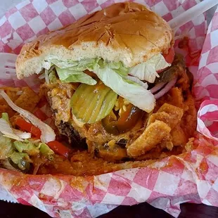 Frito chili pue hamburger