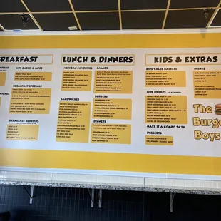This is the menu I recommend the avocado bacon cheese burger it was delicious