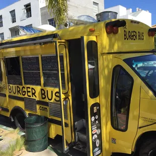 The burger bus in action