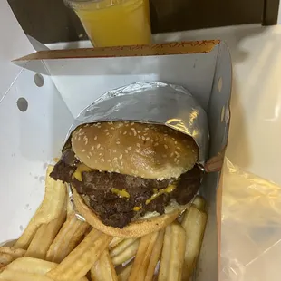 Double the fun burger   Carmelized onions  yummy