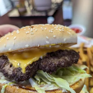 The irony is,I just passed thru a part of town charging $15 for a lesser burger
