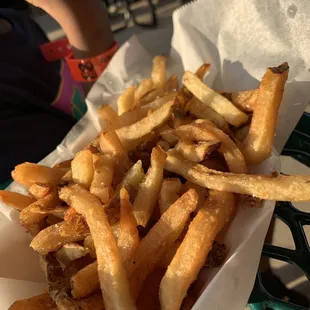 Hand cut fries