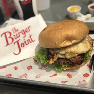 a burger and fries