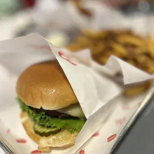 Classic Burger w/ fries for national burger day