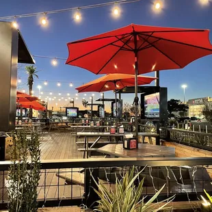 Beautiful evening on the patio at The Burger Joint!