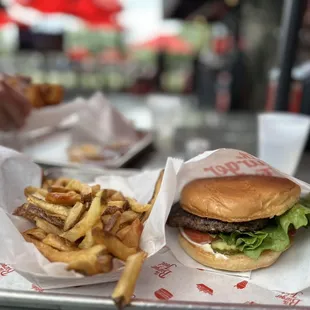 Classic Burger with fries