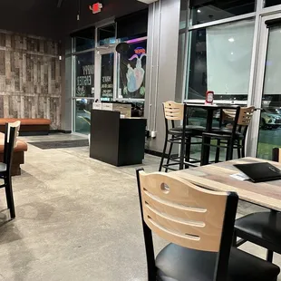 the interior of the restaurant
