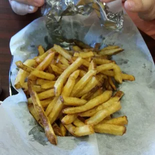 Make sure you put some fry seasoning on them! Available at the condiment station along with old bay, S&amp;P, Malt Vineigar, ect.