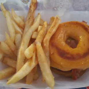 Donut Burger $9 Very sweet, totally worth. xD
