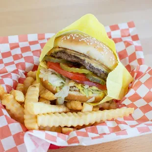 a basket of french fries