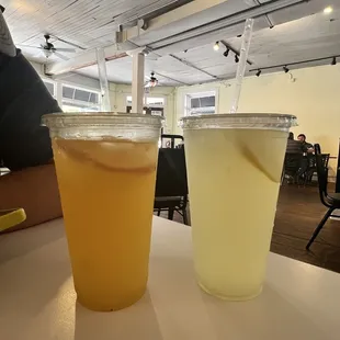 Lemonade and Orangeade! Lemonade was more sour for my liking but the orangeade was SPECTACULAR! Freshly made right in front of you!