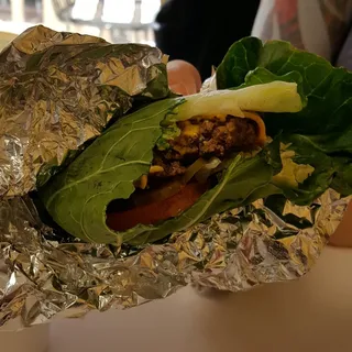 Burger with Bok Choy Wrap