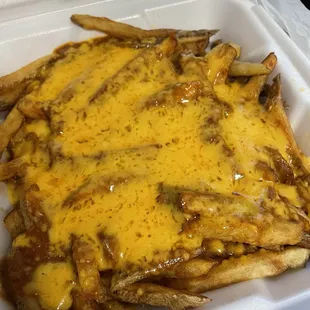 Chili Cheese Fries in a size small