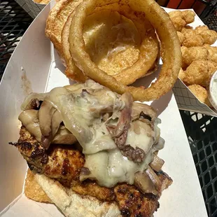 Grilled Chicken Sandwich with Swiss Mushroom