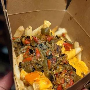 Green chile french fries