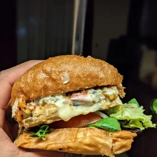 Green Chile Cheeseburger(substituted with turkey patty)