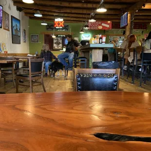 I love that Taos will let you have your dog with you while you eat.