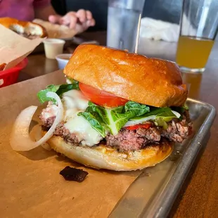 Green Chile Cheeseburger