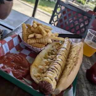 Foot long hot dog