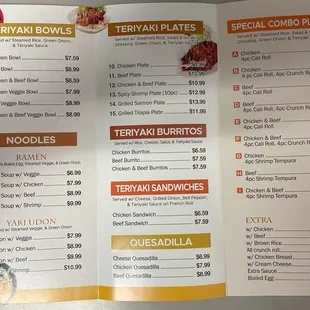 Inside of Menu