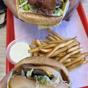 Cheeseburger and Avocado Bacon Burger--Soo good!