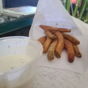 I ate most of it already cause its delicious, Fried Zucchini!