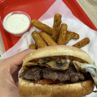 Mushroom Swiss Burger