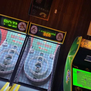 a row of arcade machines