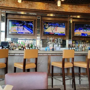 Inside bar and televisions