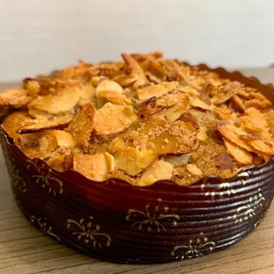 Almond financier. Buckwheat. $6. Crunchy sort of soft inner mix.