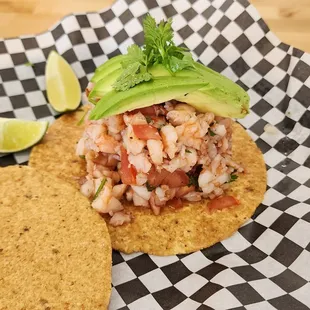 Shrimp Ceviche Toastada