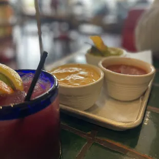 Queso, guac and salsa.