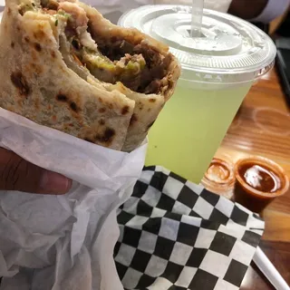 Asada with Relleno Burrito
