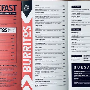 Brochure Menu, side 2