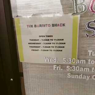 Possible hours of operation. But I think it's just an estimated time.