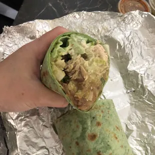 Shredded Chicken Burrito