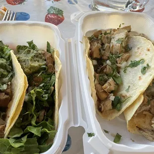 Chicken and pork tacos