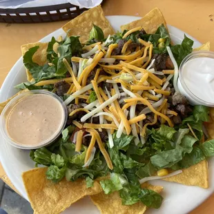 taco salad with steak
