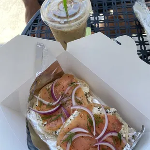 Salmon Lox Bagel