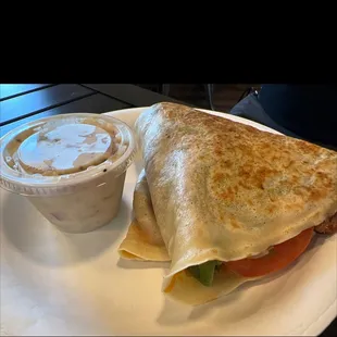 Ham and Cheese Crepe