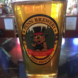 It's all about the beer. This is front and center on tap.