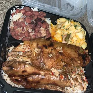 Turkey wings, red beans n rice, &amp; Mac N Cheese