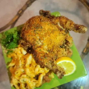 Deep fried Cornish hen